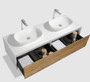 Pescara Wall Mounted Bathroom Vanity with Quartz Top & Ceramic Sink