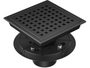 Royal 6" Inch Black Shower Drain with Removable Capsule Pattern Cover Grate