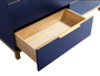 Royal Mercer 60 inch Double Sink Navy Bathroom Vanity with Gold Trim