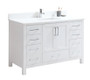 48" Royal Armada White, Floor Standing Bathroom Vanity, White Quartz Countertop