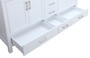 72" White, Floor Standing Bathroom Vanity, White Quartz Countertop