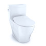 TOTO Legato 1.28 GPF One Piece Elongated Chair Height Toilet with CeFiONtect - Slim SoftClose Seat Included - Cotton White