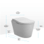 TOTO Neorest LS 0.8 / 1 GPF Dual Flush One Piece Elongated Chair Height Toilet with Integrated Smart Bidet Seat, Auto / Tornado Flush, PREMIST, and EWATER+ - Cotton with Nickel Trim