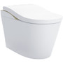 TOTO Neorest LS 0.8 / 1 GPF Dual Flush One Piece Elongated Chair Height Toilet with Integrated Smart Bidet Seat, Auto / Tornado Flush, PREMIST, and EWATER+ - Cotton with Nickel Trim