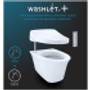 TOTO AP 0.9 / 1.28 GPF Dual Flush Wall MountedOne Piece Elongated Toilet with Actuator Plate Flush  Seat Included - Cotton / Matte Silver