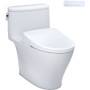 TOTO Nexus 1 GPF One Piece Elongated Chair Height Toilet with Washlet+ S7A Auto Open Bidet Seat, Tornado Auto Flush, CEFIONTECT, EWATER+, PREMIST and Light - Cotton