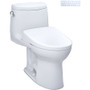 TOTO UltraMax II 1.28 GPF One Piece Elongated Chair Height Toilet with Washlet+ S7A Auto Open Bidet Seat, Tornado Flush, CEFIONTECT Glaze, and EWATER+ - Cotton