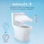 TOTO Nexus 1.28 GPF One Piece Elongated Chair Height Toilet with Tornado Flush Technology Seat Included - Cotton White
