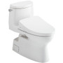 TOTO Carlyle II 1 GPF One Piece Elongated Toilet with Left Hand Lever Bidet Seat Included - Cotton