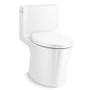 Kohler Veil One-piece Elongated Dual-Flush Toilet with Skirted Trapway - White