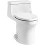 Kohler San Souci 1.28 GPF Elongated One-Piece Comfort Height Toilet with Right Side Trip Lever and AquaPiston Technology - Seat Included - White