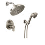 Brizo Litze Pressure Balanced Shower System with Shower Head and Hand Shower Less Handles - Rough-in Valve Included - Luxe Nickel