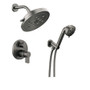 Brizo Litze Pressure Balanced Shower System with Shower Head and Hand Shower Less Handles - Rough-in Valve Included - Luxe Steel
