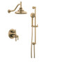 Brizo Sensori Custom Thermostatic Shower System with Showerhead, Volume Controls, and Hand Shower - Valves Included - Luxe Gold