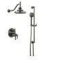 Brizo Sensori Custom Thermostatic Shower System with Showerhead, Volume Controls, and Hand Shower - Luxe Steel