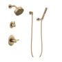 Brizo Odin Pressure Balanced Shower System with Shower Head and Hand Shower Less Handles - Luxe Gold