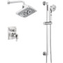 Brizo Kintsu Thermostatic Shower System with Shower Head and Hand Shower Less Handles - Rough-in Valve Included - Chrome