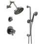 Brizo Litze Thermostatic Shower System with Shower Head and Hand Shower Less Handles - Rough-in Valve Included - Luxe Steel
