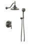 Brizo Invari Pressure Balanced Shower System with Shower Head and Hand Shower Less Handles - Rough-in Valve Included - Polished Gold