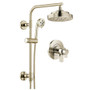 Brizo Litze Thermostatic Shower Column Shower System with Shower Head and Hand Shower Less Handles - Rough-in Valve Included - Brilliance Polished Nickel