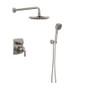 Brizo Allaria Pressure Balanced Shower System with Raincan Shower Head and Hand Shower - Rough-in Valve Included -  Luxe Nickel