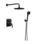 Brizo Allaria Pressure Balanced Shower System with Raincan Shower Head and Hand Shower - Rough-in Valve Included -  Matte Black