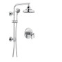 Brizo Invari Thermostatic Shower Column Shower System with Shower Head and Hand Shower - Rough-in Valve Included - Chrome