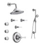 Brizo Sensori Custom Thermostatic Shower System with Showerhead, Volume Controls, Handshower, and Body Sprays - Valves Included - Chrome