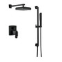 Brizo Vettis Thermostatic Shower System with Shower Head and Hand Shower - Rough-in Valve Included - Matte Black