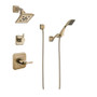 Brizo Virage Pressure Balanced Shower System with Shower Head and Hand Shower - Luxe Gold