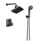 Brizo Kintsu Pressure Balanced Shower System with Shower Head and Hand Shower Less Handles - Rough-in Valve Included - Brilliance Black Onyx