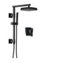 Brizo Vettis Thermostatic Shower Column Shower System with Shower Head and Hand Shower - Rough-in Valve Included - Matte Black