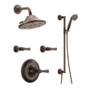 Brizo Sensori Custom Thermostatic Shower System with Showerhead, Volume Controls, and Handshower - Venetian Bronze