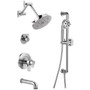 Brizo Litze Thermostatic Tub and Shower System with Shower Head and Hand Shower Less Handles - Rough-in Valve Included - Chrome