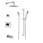 Brizo Siderna Thermostatic Tub and Shower System with Shower Head and Hand Shower - Rough-in Valve Included - Chrome