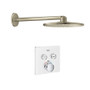 Grohe SmartControl Shower System with Shower Head, Valve Trim, and Rough In - Moon White / Brushed Nickel