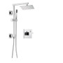Brizo Siderna Thermostatic Shower Column Shower System with Shower Head and Hand Shower - Rough-in Valve Included - Chrome