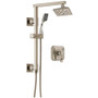 Brizo Virage Thermostatic Shower Column Shower System with Shower Head and Hand Shower - Rough-in Valve Included - Brilliance Brushed Nickel