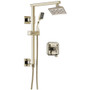 Brizo Virage Thermostatic Shower Column Shower System with Shower Head and Hand Shower - Rough-in Valve Included - Brilliance Polished Nickel
