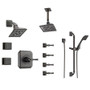 Brizo Sensori Custom Thermostatic Shower System with Wall and Ceiling Showerhead, Volume Controls, Body Sprays, and Hand Shower - Venetian Bronze