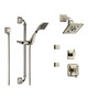 Brizo Thermostatic Shower System with Rain Shower Head, Hand Shower with Slide Bar, 6 Function Diverter, and 2 Body Sprays from the Virage Collection - Brilliance Polished Nickel