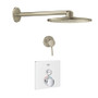 Grohe SmartControl Shower System with Shower Head, Diverter Trim, Valve Trim, and Rough In - Moon White / Brushed Nickel