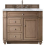 James Martin Vanities Bristol 36" Free Standing Single Basin Hardwood Vanity Set with Carrara Marble Top - Whitewashed Walnut