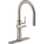 Kohler Crue 1.5 GPM Single Hole Pull Down Kitchen Faucet - Includes Escutcheon - Vibrant Stainless Kohler Crue 1.5 GPM Single Hole Pull Down Kitchen Faucet - Includes Escutcheon - Vibrant Stainless
