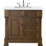 James Martin Vanities Brookfield 36" Free Standing Single Basin Vanity Set with Wood Cabinet and Arctic Fall Stone Composite Vanity Top - Country Oak