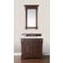 James Martin Vanities Brookfield 36" Free Standing Single Basin Vanity Set with Wood Cabinet and Arctic Fall Stone Composite Vanity Top - Burnished Mahogany