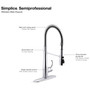 Kohler Simplice 1.5 GPM Single Hole Pre-Rinse Pull Down Kitchen Faucet - Includes Escutcheon - Vibrant Brushed Moderne Brass