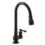 Kohler Artifacts 1.5 GPM Single Hole Pull Down Kitchen Faucet - Oil Rubbed Bronze (2BZ)
