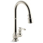 Kohler Artifacts 1.5 GPM Single Hole Pull Down Kitchen Faucet - Vibrant Polished Nickel
