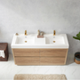 Huesca 60" Double Sink  Bathroom Vanity Wood Color